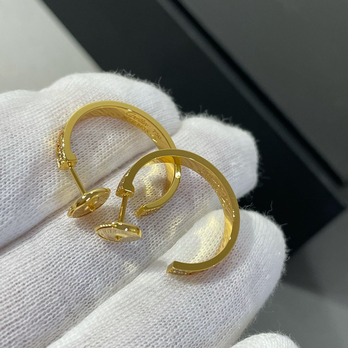 Mystische LIEBES-DIAMANT-GOLD-CREOLEN