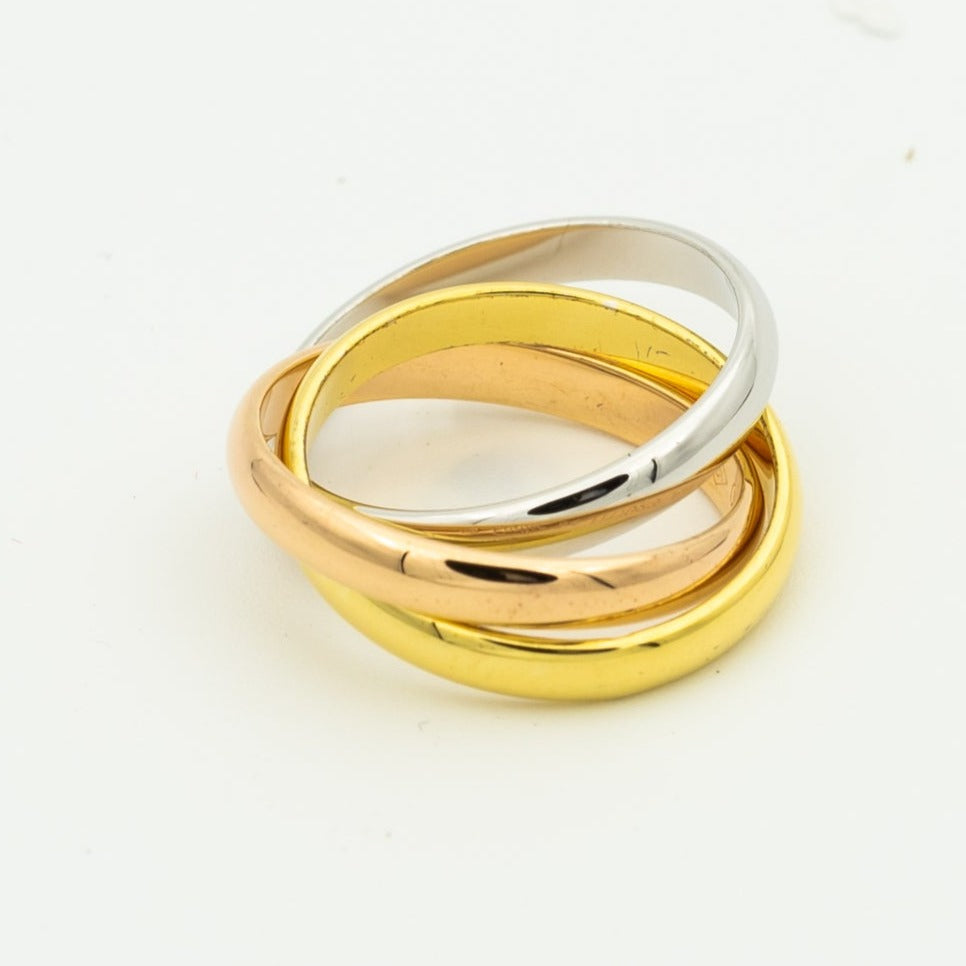 Mysitc TRINITY RING GOLD PINK GOLD SILVER