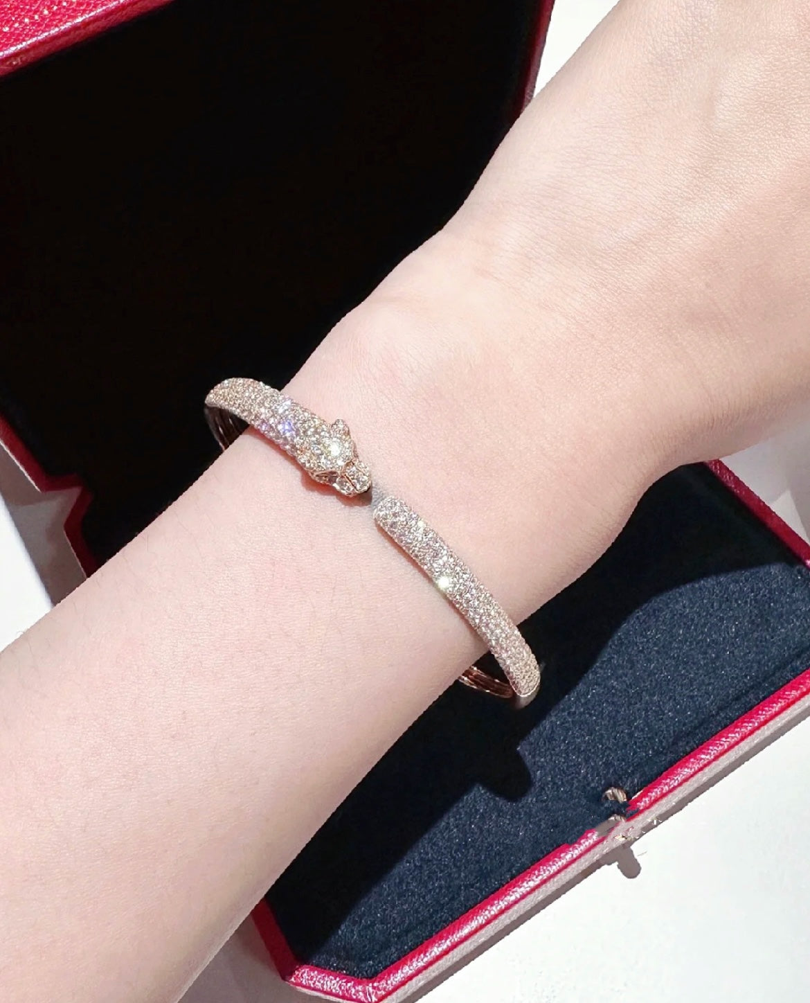 Mysitc PANTHERE FULL DIAMOND OPEN BRACELET