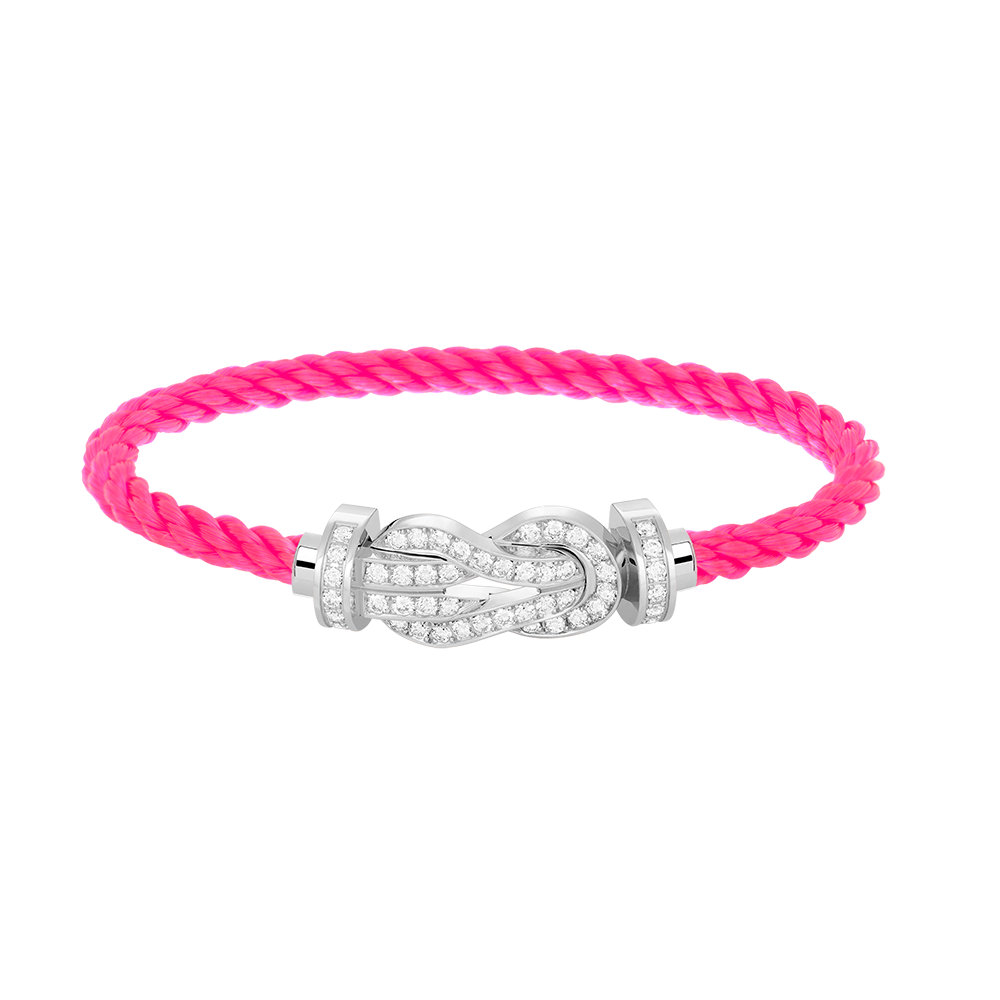 Mysitc CHANCE GROSSE 8-FIGUREN SCHNALLE VOLLBESETZTES DIAMANTENARMBAND SILBER