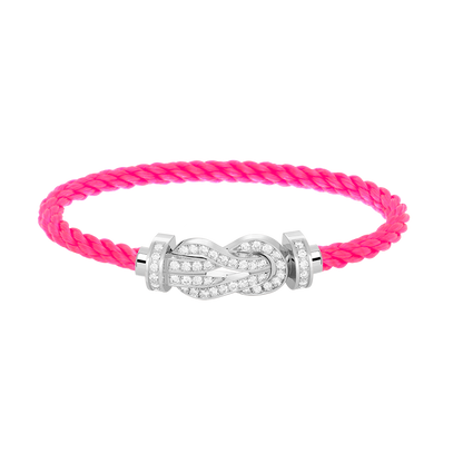 Mysitc CHANCE GROSSE 8-FIGUREN SCHNALLE VOLLBESETZTES DIAMANTENARMBAND SILBER