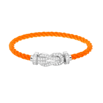 Mysitc CHANCE GROSSE 8-FIGUREN SCHNALLE VOLLBESETZTES DIAMANTENARMBAND SILBER