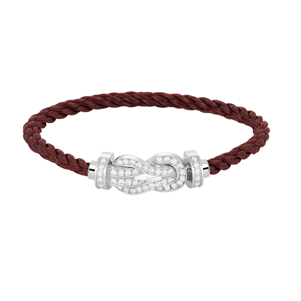 Mysitc CHANCE GROSSE 8-FIGUREN SCHNALLE VOLLBESETZTES DIAMANTENARMBAND SILBER