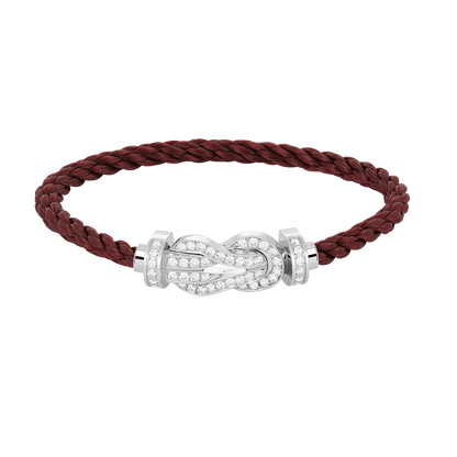 Mysitc CHANCE GROSSE 8-FIGUREN SCHNALLE VOLLBESETZTES DIAMANTENARMBAND SILBER