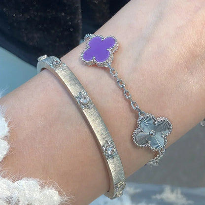 [Mysitc ]New  CLOVER 5 MOTIF VIOLET BRACELET COLLECTION