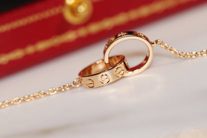 Mystic LOVE HALSKETTE ROSÉGOLD UND SILBER