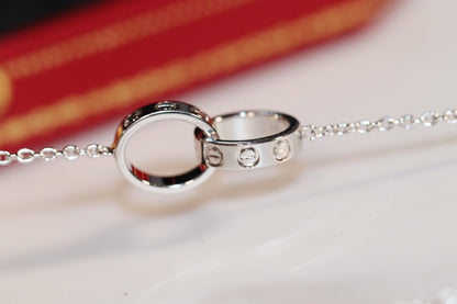 Mystic LOVE HALSKETTE ROSÉGOLD UND SILBER