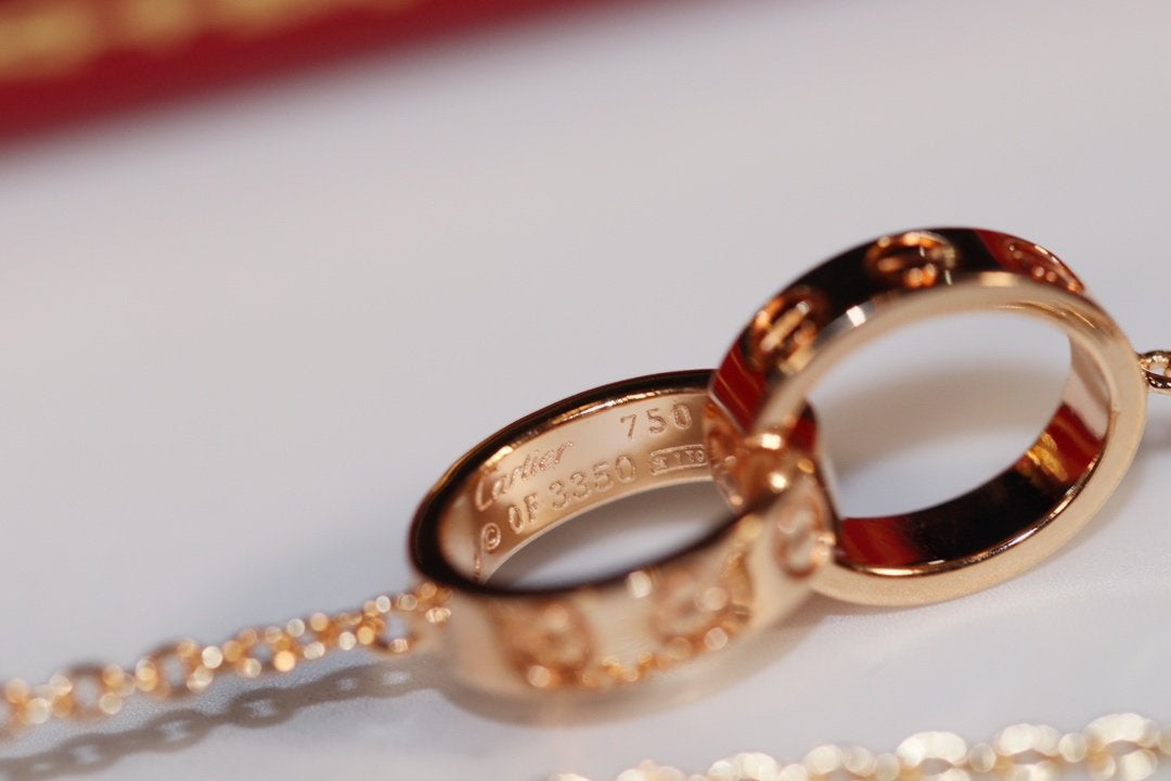 Mystic LOVE HALSKETTE ROSÉGOLD UND SILBER
