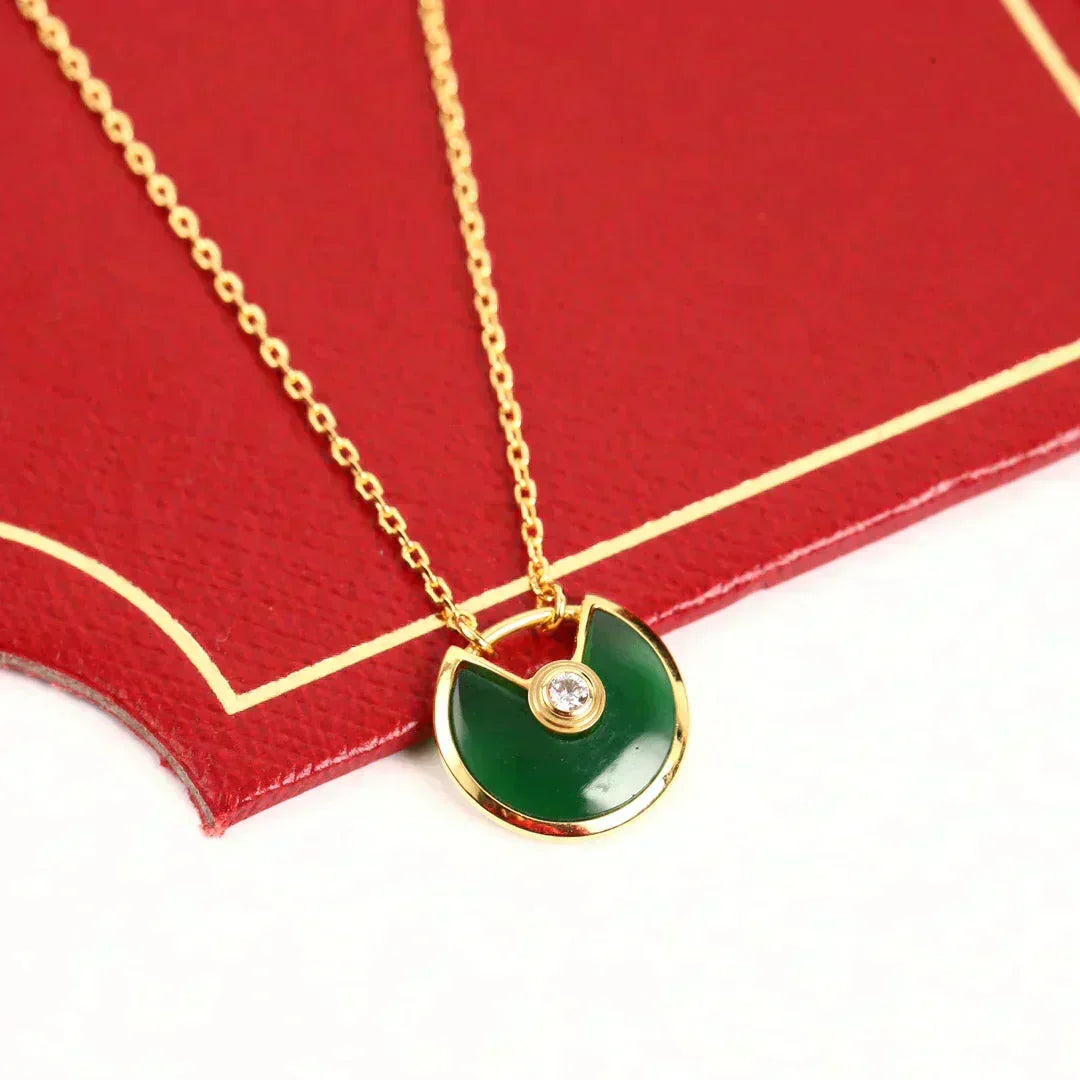 Mysitc AMULETTE GOLD MALACHITE NECKLACE