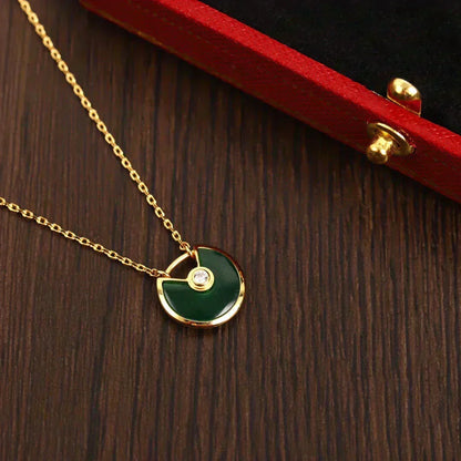 Mysitc AMULETTE GOLD MALACHITE NECKLACE
