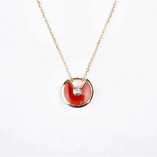 Mysitc AMULETTE GOLD CARNELIAN ONYX NECKLACE