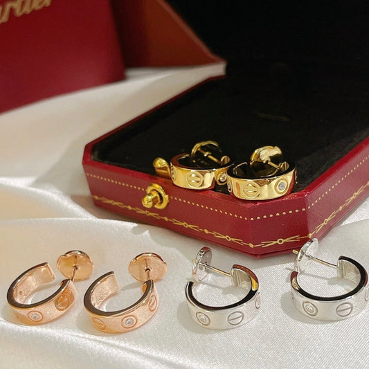 Mysitc LOVE EARRINGS 5.7MM 2 DIAMONDS