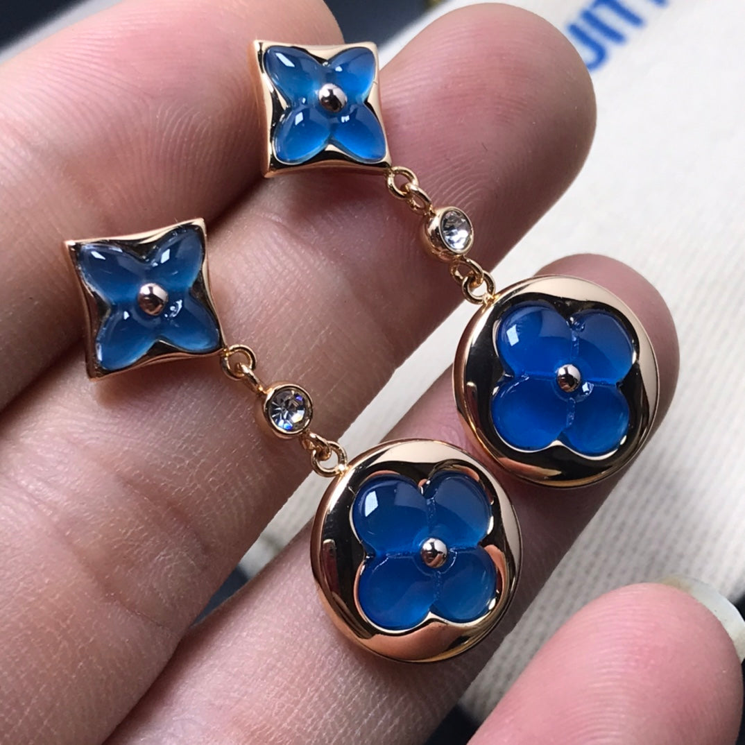 MYSTISCHE STERN- UND SONNEN-ACHAT-DIAMANT-OHRRINGE