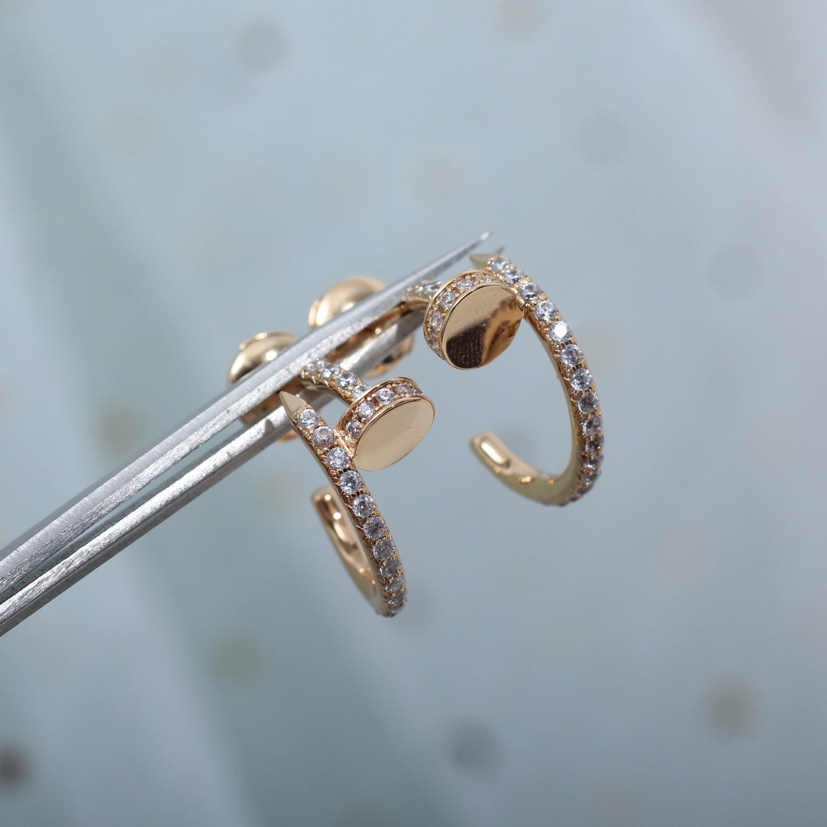 MYSTIC JUSTE イヤリング 12.75MM ピンクゴールド ダイヤモンド