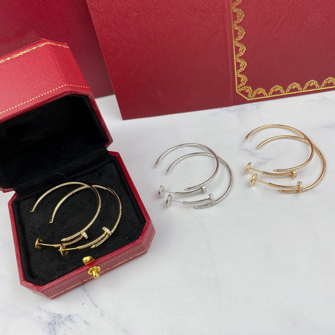 Mystische JUSTE OHRRINGE VOLL DIAMANTEN 1.8MM