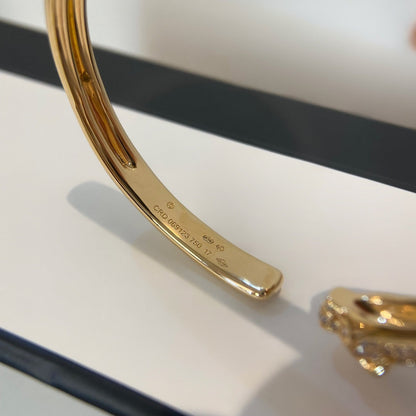 Mysitc PANTHERE GOLD DIAMOND OPEN BRACELET