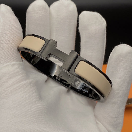 Mysitc H BRACELET 12MM BLACK BEIGE CERAMIC