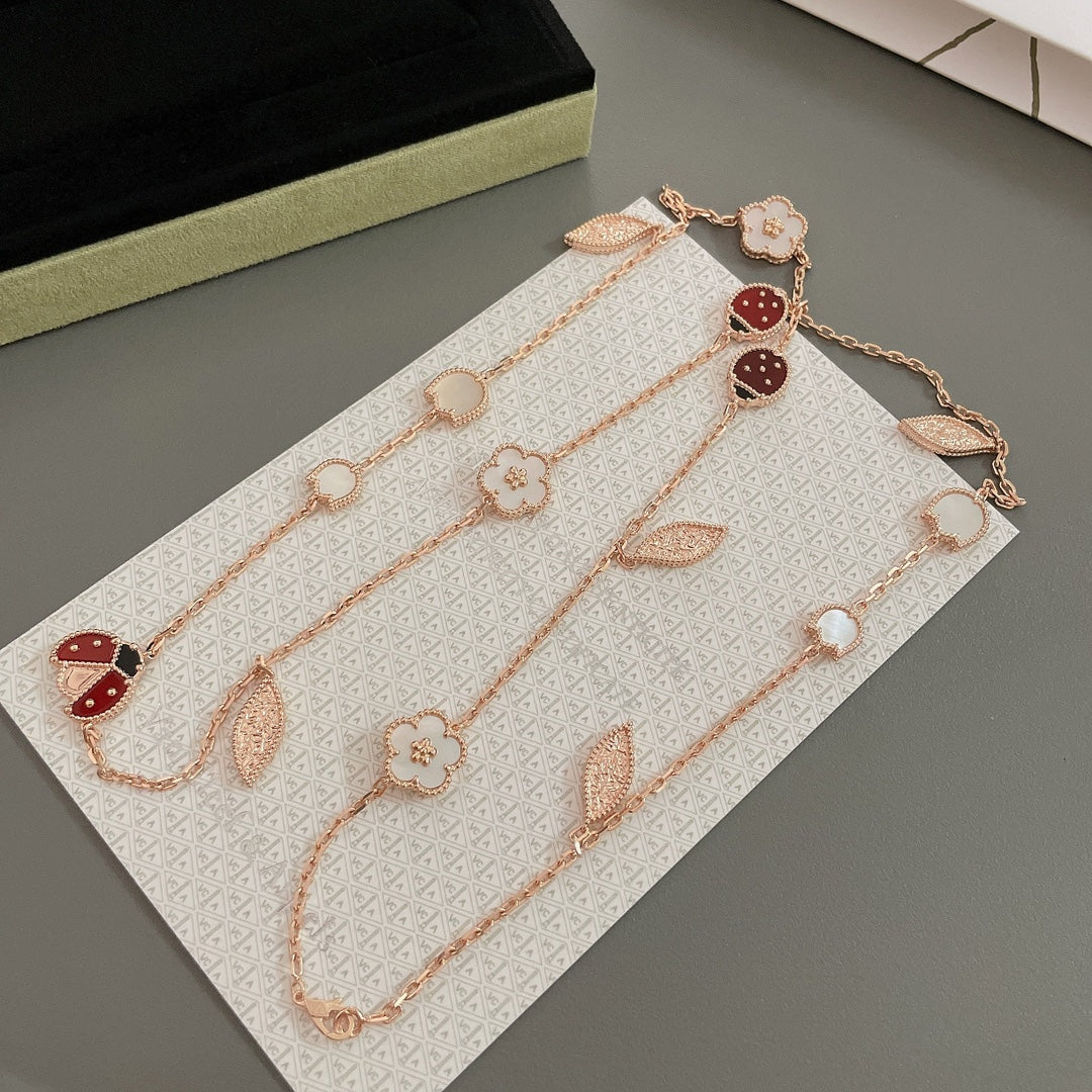 MYSTIC LUCKY SPRING 15 MOTIVE ROSÉGOLD HALSKEТTE