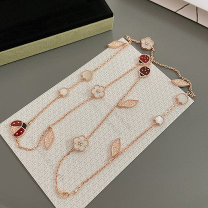 MYSTIC LUCKY SPRING 15 MOTIVE ROSÉGOLD HALSKEТTE