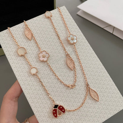 MYSTIC LUCKY SPRING 15 MOTIVE ROSÉGOLD HALSKEТTE
