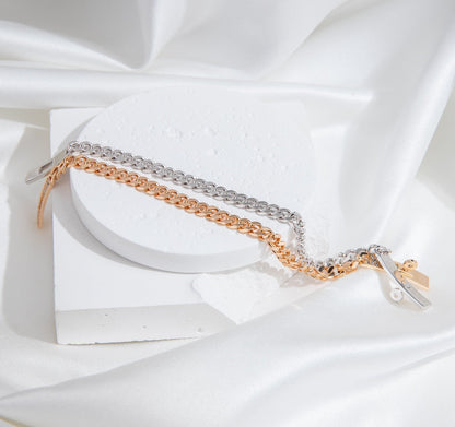 Mysitc KELLY CHAIN SILVER DIAMOND BRACELET