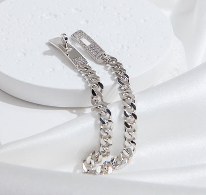 Mysitc KELLY CHAIN SILVER DIAMOND BRACELET