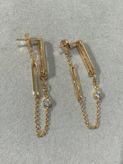 Mystic CHAINE CHAOS DIAMOND DROP OHRRINGE