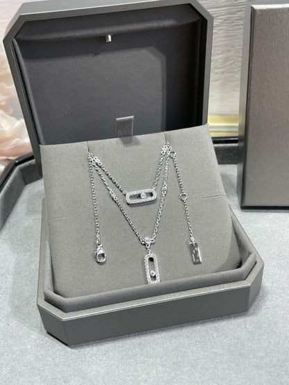 [Mystic ]MOVE 2 ROW DIAMOND NECKLACE