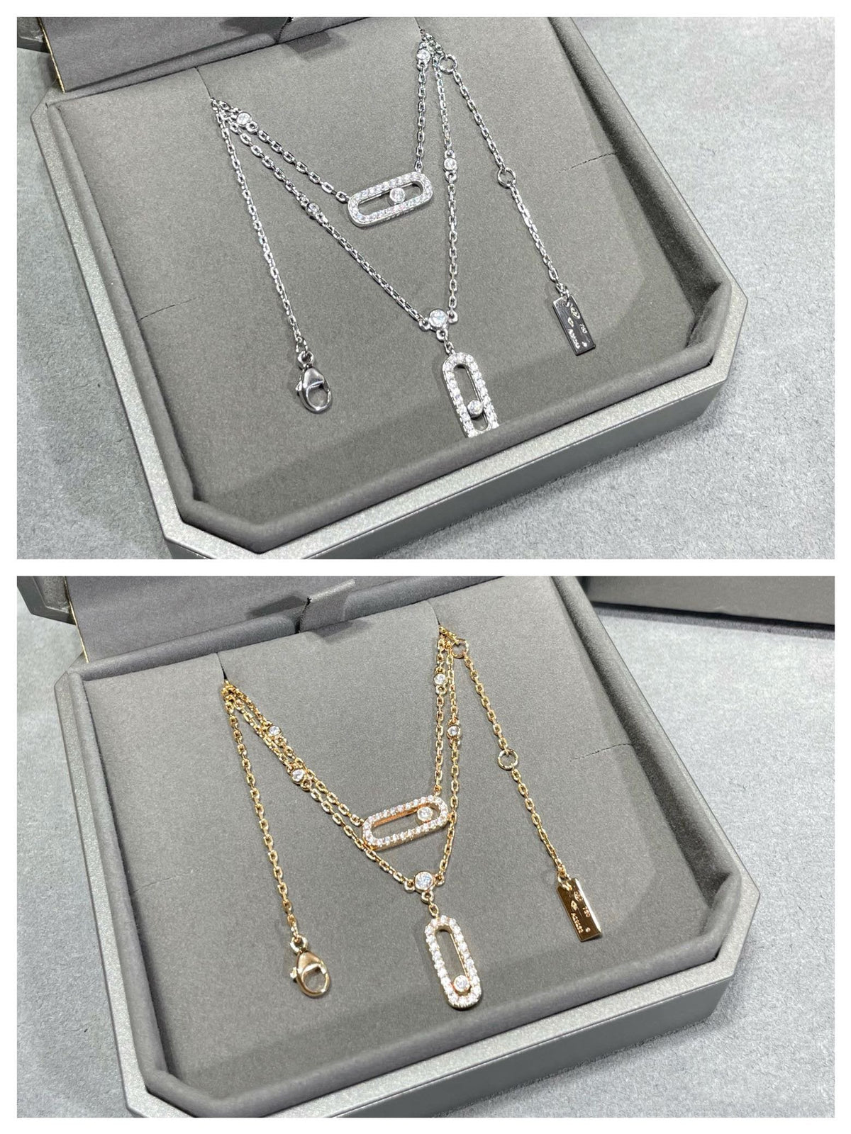 [Mystic ]MOVE 2 ROW DIAMOND NECKLACE