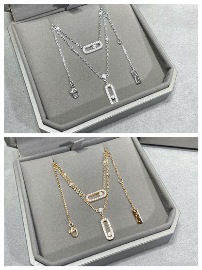 [Mystic ]MOVE 2 ROW DIAMOND NECKLACE