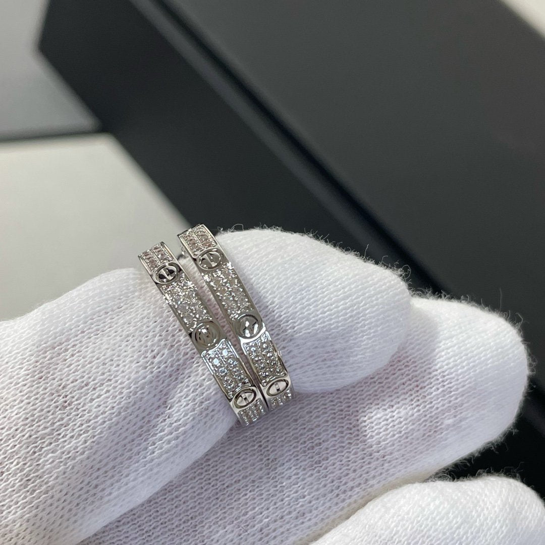 Mystische LIEBE DIAMANT SILBER CREOLEN