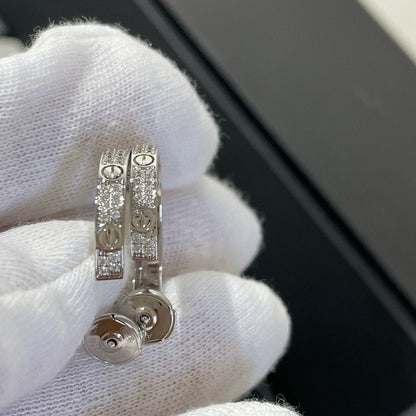 Mystische LIEBE DIAMANT SILBER CREOLEN