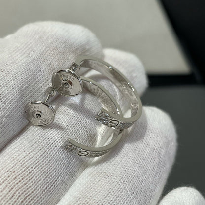 Mystische LIEBE DIAMANT SILBER CREOLEN