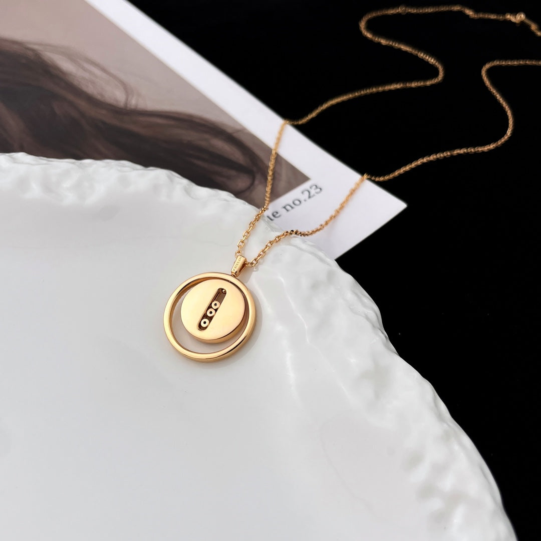 [Mystic ]Mystic  MOVE MOP PINK GOLD NECKLACE