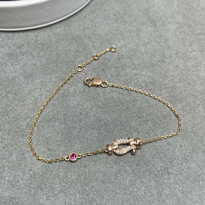 Mysitc FORCE 10 DIAMOND CHAIN LINK PINK GOLD BRACELET