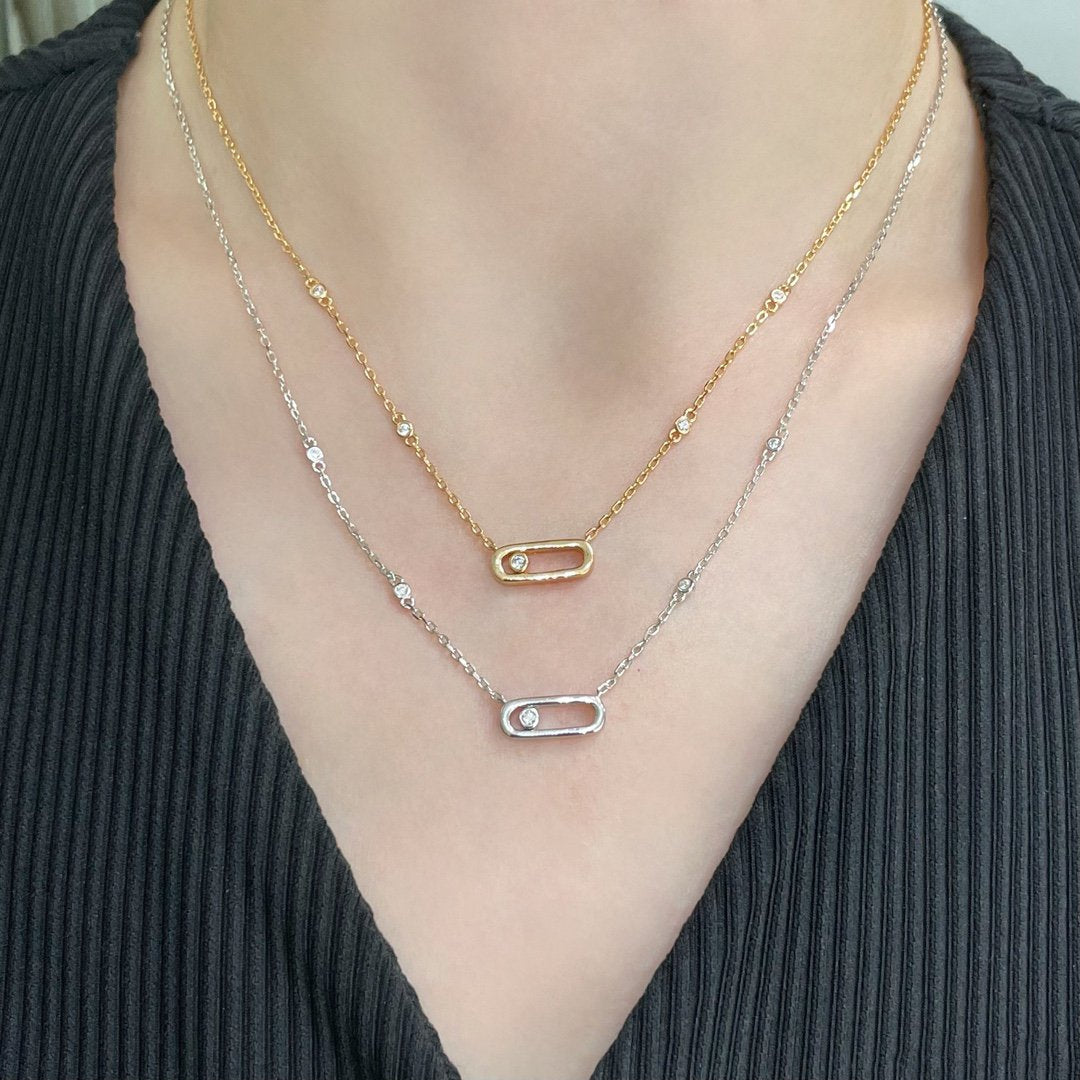 [Mystic ]MOVE UNO DIAMOND NECKLACE