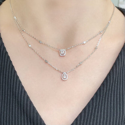 [Mystic ]MY TWIN 2 ROW DIAMOND NECKLACE