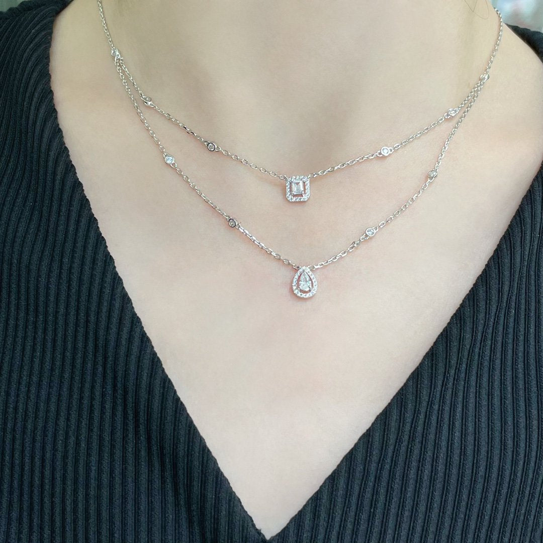 [Mystic ]MY TWIN 2 ROW DIAMOND NECKLACE
