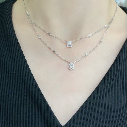 [Mystic ]MY TWIN 2 ROW DIAMOND NECKLACE