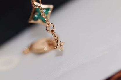Mystic STAR AND SUN 4 MOTIV ROSÉGOLD MALACHIT ARMBAND