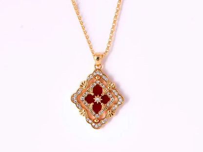 [Mystic] B.C.L ENAMEL ROTATING SINGLE-DIAMOND NECKLACE£¨Various colors£©