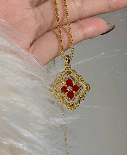 [Mystic] B.C.L ENAMEL ROTATING SINGLE-DIAMOND NECKLACE£¨Various colors£©