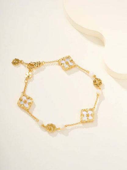 [Mystic]B.C.L ENAMELED Three-Flower Bracelet£¨Trumpet)
