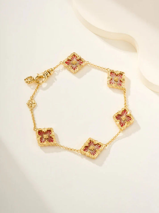 [Mystic]B.C.L ENAMELED Five-Flower Bracelet£¨Various Colors)