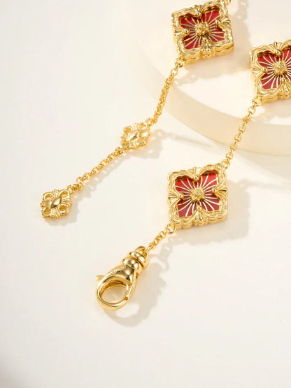 [Mystic]B.C.L ENAMELED Five-Flower Bracelet£¨Various Colors)