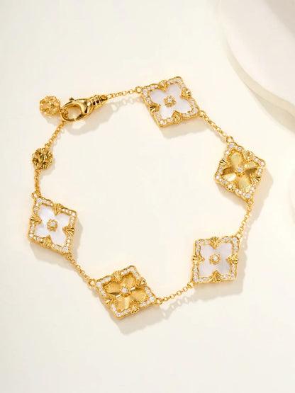 [Mystic]B.C.L ENAMELED Five-Flower Bracelet£¨Various Colors) BIG SIZE
