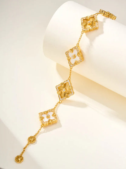 [Mystic]B.C.L ENAMELED Five-Flower Bracelet£¨Various Colors) BIG SIZE