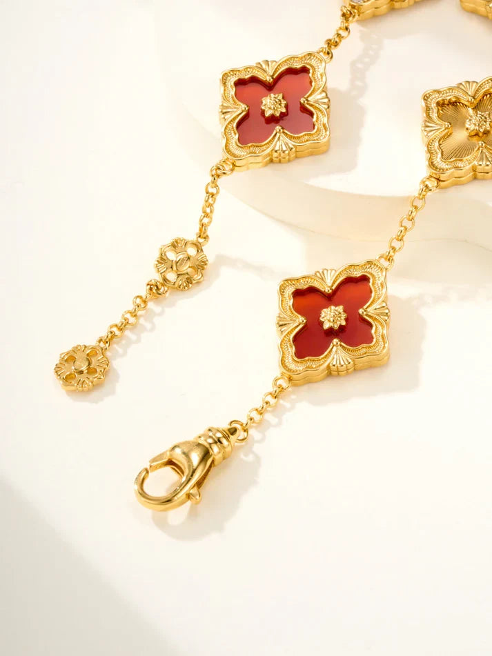 [Mystic]B.C.L ENAMELED Five-Flower Bracelet£¨Various Colors) BIG SIZE