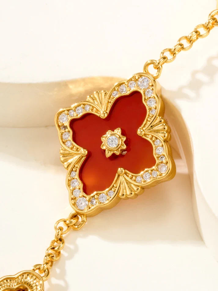 [Mystic]B.C.L ENAMELED Five-Flower Bracelet£¨Various Colors) BIG SIZE