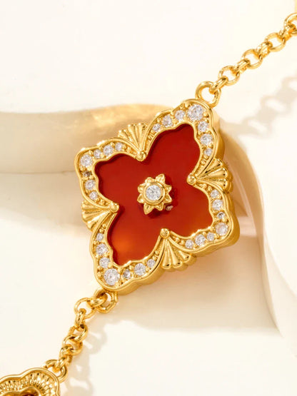 [Mystic]B.C.L ENAMELED Five-Flower Bracelet£¨Various Colors) BIG SIZE